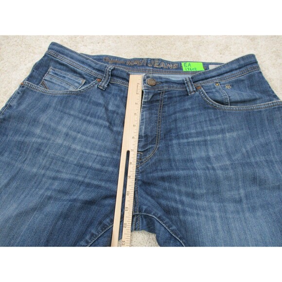 Mavi Jeans Mens 38 Blue Matt Relaxed Straight Leg Medium Wash Denim 38x33 - Picture 5 of 12